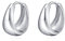 SLUYNZ 925 Sterling Silber Tropfen Ohrringe Creolen für Frauen Damen - Klobige Creolen (Silber)