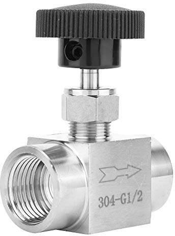 Fafeicy Edelstahl-Durchflussregelventil, 1/2 Zoll Rückschlagventil für Wasser, Gas, Öl, Getriebe (1/2 Zoll)