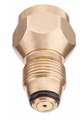 Gas-Tank-Adapter, Messing-Propan-Zylinder-Flaschenadapter, Konverterventil für Jagd, Camping, BBQ, Grill