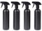 PEPAXON Sprühflasche Schwarz 500ml 4pcs für Haar/Reinigungslösungen/ätherische Öle/Pflanzen (Schwarz)