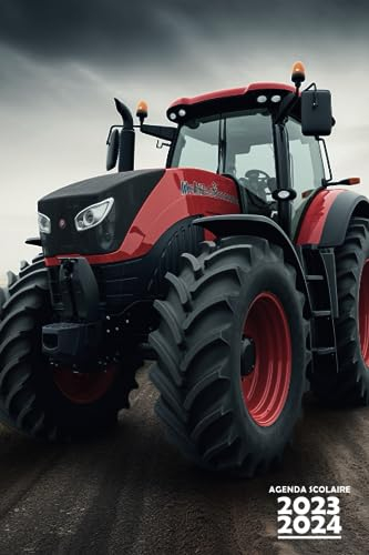 Agenda Scolaire 2023 2024 Tracteur: Couverture Tracteur Nouveau , Organiseur Scolaire 11 Mois de (Septembre 2023/Juillet 2024) pour Étudiants Collège, Lycée - Planificateur Journalier 1 Jour Par Page