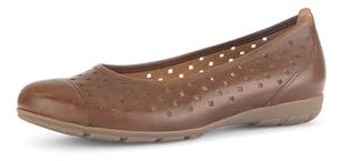 Gabor Damen Klassische Ballerinas, Frauen Flats,Sommerschuhe,Slipper,Ballerina-Schuhe,Ballett-Schuhe,Ballet-Flats,flach,Peanut,40.5 EU / 7 UK