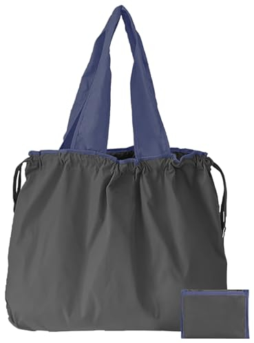 Einkaufstasche Faltbar Große Wiederverwendbare Ripstop Einkaufsbeutel Waschbar Shopping Bag Tragetasche mit Kordelzug und Henkel Tragbare Einkaufstaschen für Einkaufen und Travel Outdoor Camping