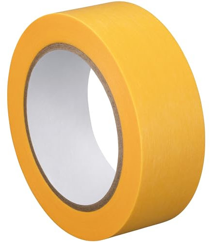 doitBau 12x Goldband 38mm x 50m Premium Maler Abklebeband UV Innen Außen Fineline Tape Lackier Klebeband Japan Washi Papier - rückstandslos entfernbar - extra lange Haftung | wasserabweisend