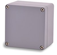 BOXEXPERT Aluminium Industriegehäuse, 100x100x81mm, IP66, pulverbeschichtet, grau, Wandgehäuse, Installationsgehäuse, Leergehäuse, Druckgussgehäuse, Gehäuse der Serie Alster