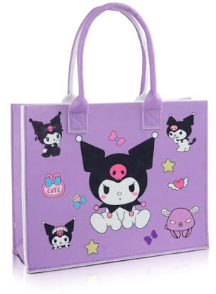 CNEISEJK Kawaii Kitty Cat Handtasche mit größerer Kapazität, Cartoon-Tragetasche, recycelter Filz, Umhängetasche, Geschenke für Frauen und Mädchen, Pink