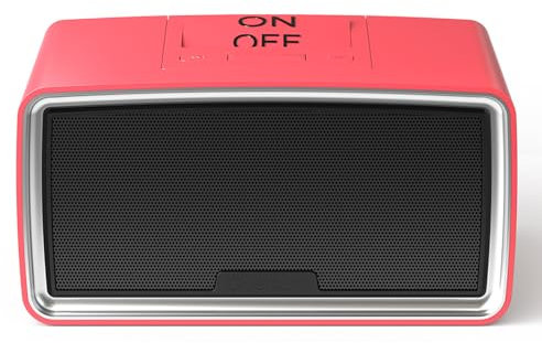 iGuerburn Simple Music Player for Dementia Elderly Seniors Easy MP3 Player as Alzheimers Dementia Visually Impaired Patients Product Gift One-Touch Controls ON/Off Retro Music Box (Red)