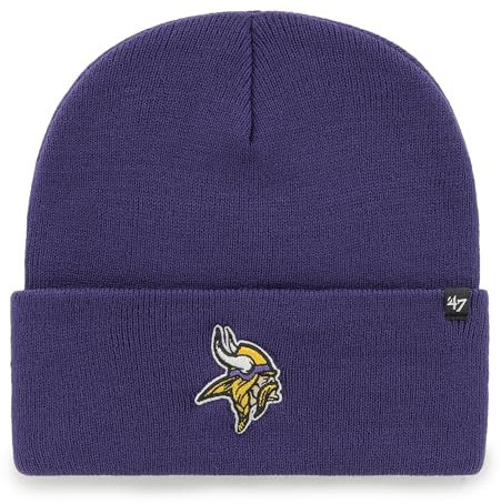 '47 NFL Minnesota Vikings Unisex Cuff Knit, Beanie, Team Logo, Farbe Lila