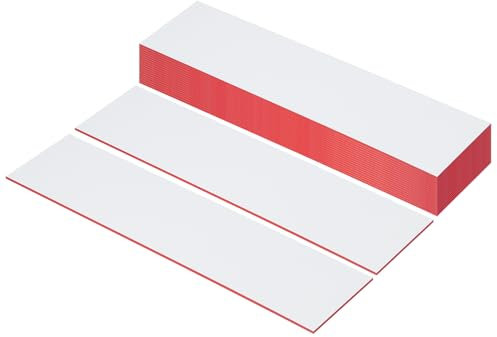 PATIKIL 10x2 Blank Name Plates, 20 Pack Custom Engraved Name Plate Rectangle Laser Engraving Blanks for Personalized Nameplates Office Door DIY Painting Supplies, White, Red
