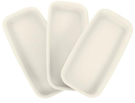 Garneck 3Er-Set Rechteckige Untersetzer Für Blumentöpfe Auffangwanne Kunststoff 24.00 X 11.00 X 2.50 cm Pflanzen Tropfschale Für Innen- Und Außenbereich Balkon Garten
