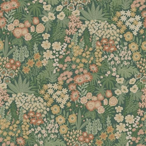 Everbloom Floral and Forest Themed Wallpaper Perfect for a Stunning Look in Living Rooms, Bedrooms, Hallways Emerald Green/Multi Holden 13900