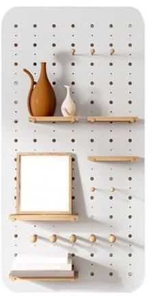 ZGPjubilant Panneau perforé en Bois pour Rangement Mural, Organiseur Mural pour Maison, Bureau, Garage (Rose, 60 x 120 cm) (Blanc, 60 x 120 cm)