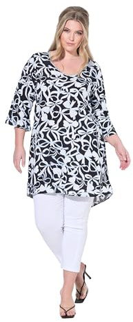 MIAMODA Damen Tunika klassisch Schwarz 52