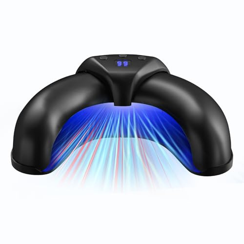 Nagelpilz Lasergerä【Verwendung für Mehrere Fingernägel und Zehennägel - 30s/60s/99s】470nm Blau & 905nm Infrarotlicht Nagelpil Laser Gerät(Schwarz)