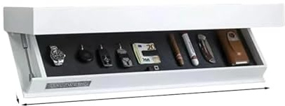 Ymnilian Regal Mit Geheimfach, Wandregal Mit Geheimfach Holz-Lagerregal, verstecktes Regal mit Geheimfach, Klapp-Aufbewahrungsbox, Wandmontage, Heimdekor, Möbel-Aufbewahrungsorganisator(White)