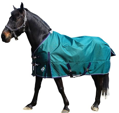 T TEKE Deluxe Turnout Pferdedecken und Bettwäsche, 1200D wasserdichte und atmungsaktive Pferdepflegedecken und Bettwäsche ohne Füllung (51 -87 einschließlich Miniatur- / Fohlgröße)