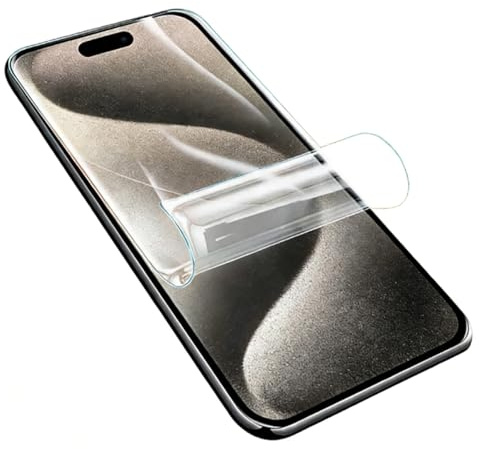 Silsewip [2 Pcs] Hydrogel Screen Protector for iPhone 15 Pro Max, High Sensitivity Flexible TPU Flim [Bubble Free] (No Tempered Glass)