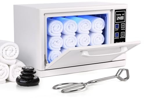 TopDirect Mini Hot Towel Warmer 5.5L, Hot Towel Cabinet with UV Light, Auto Off Timer, Professional Towel Heater for Facials Bathroom Spa Salon Barber Massage Manicures