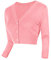 Urban GoCo Femmes Cardigan en Tricot Pull à Manches 3/4 en V-Col Boléro Blouson Gilet avec Boutons Rose M