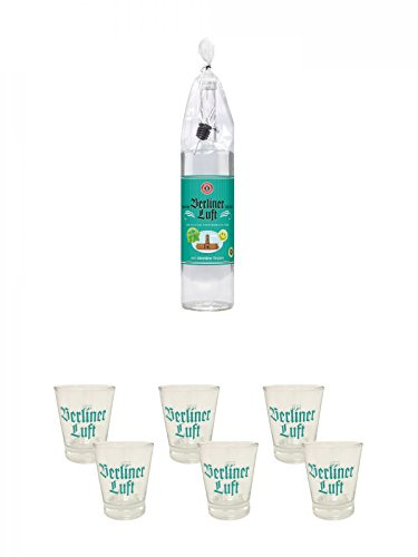 Berliner Luft Magnum Flasche Das Original 3,0 Liter + Berliner Luft Shot Glas 4cl 6 Stück
