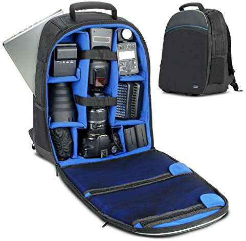 USA Gear Digital Camera Backpack - Includes Laptop Compartment, Rain Cover, Large Lens Storage and Weather Resistant Bottom - Compatible with Canon, Nikon, Sony, Pentax and More DSLR Camera Bags