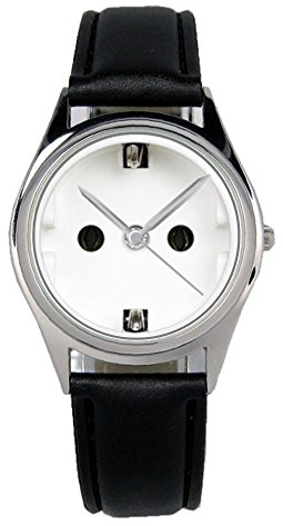 KIESENBERG Armbanduhr Elektriker Geschenk Artikel Idee Fan Damen Herren Unisex Analog Quartz Lederarmband Uhr 36mm Durchmesser B-2524