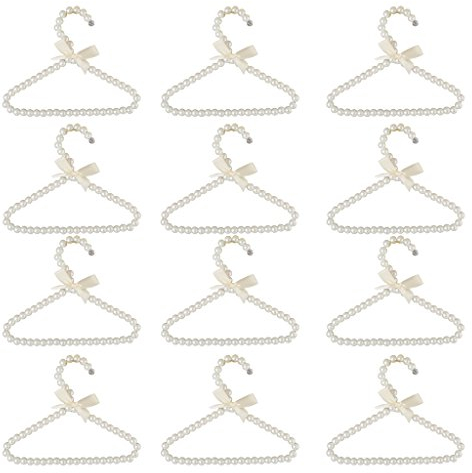Sharplace Perle Kleiderbügel Kinder kleiderbügel Kleiderbuegel Länge 20 cm, typ1 Weiß 12pcs