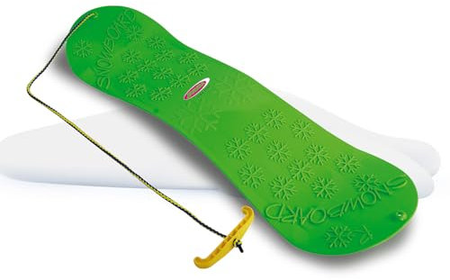 Jamara 460392 Snow Play Snowboard 72cm - aerodynamische Bauweise, Ziehschnur mit Griff, extra Glatte Rutschfläche auf der Unterseite mit Gleitkufen, Anti Rutsch Oberfläche auf der Oberseite