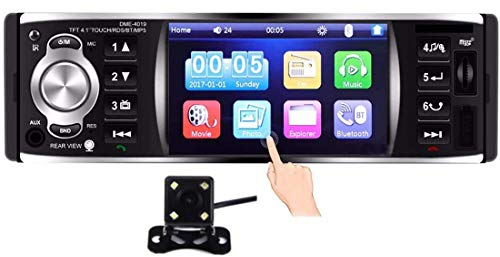 Autoradio-Spieler Bluetooth Auto Stereo Carplay Android Auto 1 Din 12v 4,1 Zoll Touchscreen Auto Audio Spiegel Link Type C USB TF Rückfahrkamera Auto Radio