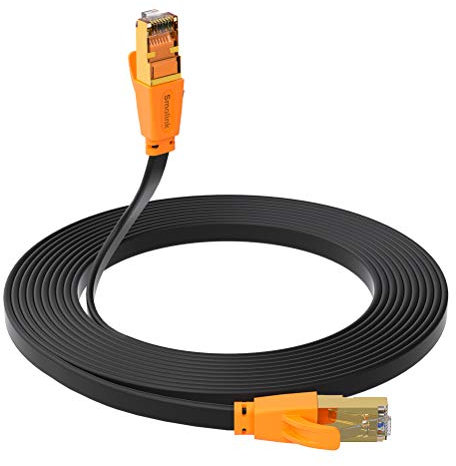 Smolink Ethernet Cable, High Speed 70ft Flat Cat8 LAN Wire, Gold Plated RJ45, 40Gbps 2000MHz, Bulk Patch Cord for Gaming, Computer, Laptop, Xbox, Modem, Router, PC