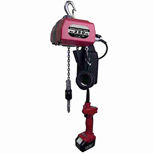 paranco elettrico portatile a batteria con m.3 di catena per sollevare kg.500 e kit valigetta per trasporto - CZ.0.DBH.500F