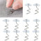 Puntine per Cielo Auto,100 PCS Perni a Torsione Trasparenti Spilla Tappezzeria Chiodino in Plastica Twist Pins per Fodere per Tappezzeria Materassi Gonne per Letto