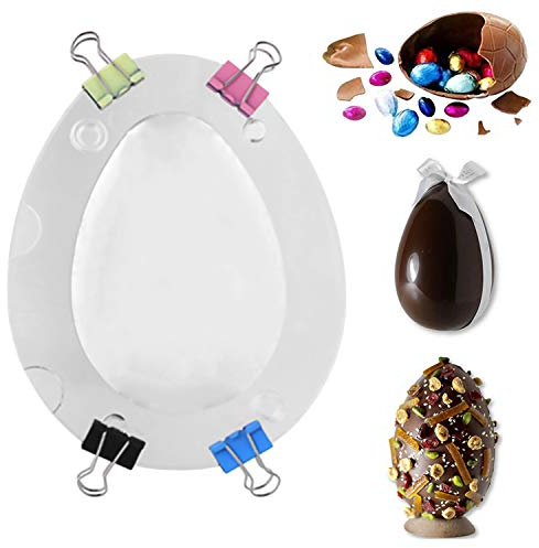 Easter Egg Large Size-Acrylic 3D Dinosaur Egg Chocolate Mold Giant Ostrich Egg Chocolate Cake Fondant Mould Baking Sugar Craft Decorating Mold Tool Soap Shape Jelly Soap Mould Pack Bomb (Ostrich Egg)