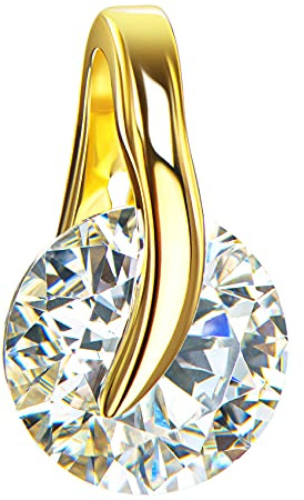 Anhänger 585 Gold 14 Karat mit Zirkonia-Stein in edlem Design