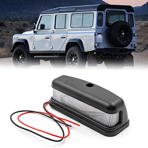 White LED License Number Plate Light For Land-Rover Defender 90 110 130 1990-2016 Series 2 2A 3 OEM# BA9715, XFC100550LED, XFC100550, PRC7255