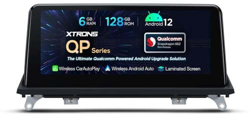 XTRONS 10,25'' Android 13 Autoradio Qualcomm 662 Octa Core 8GB 128GB Auto Stereo Multimedia Player Eingebauter 4G LTE Unterstützung Qualcomm Bluetooth 5.1 für BMW X5 E70/X6 E71 mit CIC System