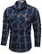 Western Shirts for Men Long Sleeve Snaps Button Work Shirts Plaid Camo Camping Fishing Cowboy Outdoor Tops with Pockets
