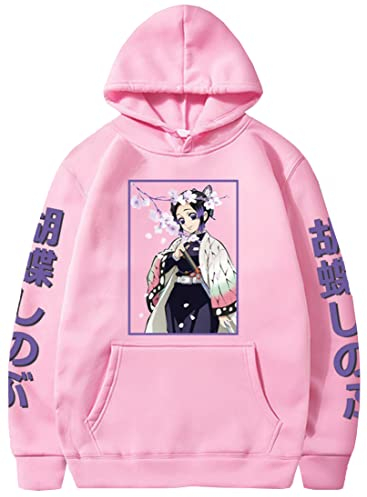 OLIPHEE Unisex Hoodie Fashion Casual Sweatshirt Cosplay Kostüm (M,Rosa-1)