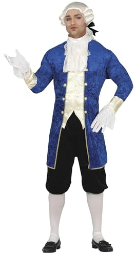 FIESTAS GUIRCA | Marquis Fancy Dress Costume Adult - Tailcoat, Trousers, Waistcoat, and Jabot - Period Outfit for Fancy Dress Parties, Carnival and Halloween - Ideal for Men