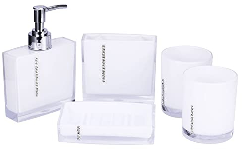 5 Pièces Toilette Accessoires Bain Comptoir Kit Accessoires De Salle De Bain Modernes Bain Tasse Porte-Brosse à Dents Porte-Savon Pour La Maison Hôtel Utilisation