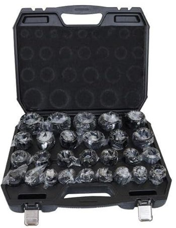 US PRO Tools 3/4 DR 17mm - 60mm Impact Socket Set HGV Long Reach Impact Sockets 3690