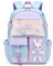Kawaii Bunny Primary Girls Backpacks Elementary School Bags Bookbags with Refrigerator Front Pocket, Blue-Large