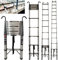 Telescopic Ladder 5M Heavy Duty Multi-Purpose Step Ladders 12 Step Stainless Steel Telescoping Extension Ladder, Folding Extendable Ladders with Hooks for Home Garden Roof Outdoor Work, 330lb Capacity