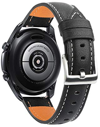 INF Correa para Samsung Galaxy Watch 3 (45mm) Piel Verdadera Negra