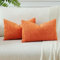 JOTOM 2er Set Cord Kissenbezüge Kissenhülle Dekorative Zierkissen Sofakissen Couchkissen Dekokissen Kissenbezug Deko Kissenhülle für Sofa Wohnzimmer 40x60cm Orange Gebrannt