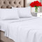 Utopia Bedding Bettwäsche-Set für King-Size-Bett, gebürstete Mikrofaser, weiche Bettlaken für King-Size-Bett, luxuriöses Bettlaken mit Spannbetttuch, Bettlaken und 2 Kissenbezügen, tiefe Tasche (Weiß)
