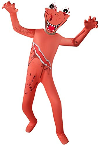 YEAJION Rainbow Friends Costume Adulto Bambino Halloween Cosplay Anime Games Blu Verde Viola Rosso Mostro Tuta e Maschera per Unisex Dress up Halloween Carnevale Festa Fancy Costumi Altezza 90-190 cm