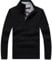 Les umes Pull Homme Pull Zippé Homme Hiver Chaud Col Roulé Pullover à Manches Longues Tricoté en Maille Classique Haut Noir S