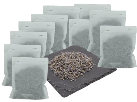 10 Kräuterkissen Lavendel Blüten - 10 x 10g - Dufte Momente - ideal für Kräuterbad, Sauna Aufguss, Verdampferschale, Antimotten im Kleiderschrank, etc. - Dufte Momente