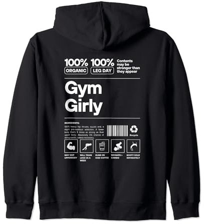 100% Organic Gym Girly - Muscle Mommy Pump Cover Statement Zip Hoodie